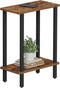 TUTOTAK Small Side Table, Narrow End Table, Skinny Sofa Table, Slim Nightstand,