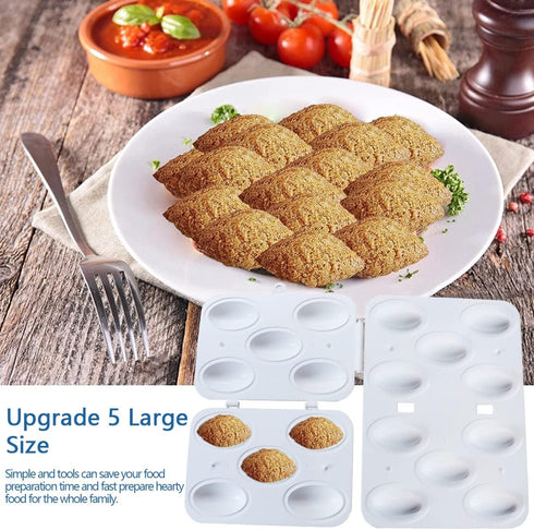 YINRONG Meatball Mold, Kibbeh Meatloaf Maker Press Manual Tool for Homemade Meatballs Kitchen Cooking Accessories