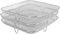 Air Fryer Rack, Three Stackable Dehydrator Racks for Instant Vortex, Nuwave, Stainless Steel Accessories for Ovens,