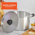 IMUSA USA Silver Aluminum Stock Pot with Lid, 8 Quart, 12 Quart