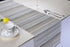 Aothpher Multi Color Rustic Farmhouse Stripe Table Runner, Square Heat Resistant PVC Non-Slip for Kitchen, Weddings,