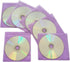 CD/DVD/BluRay Sleeves, Double-Sided Refill Plastic Sleeve for Storage Binders, 100 Pack (Purple)