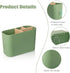 Countertop 4 Toothbrush Holders for Bathrooms, Electric Tooth Brush Holder with Bamboo Dividers Kids Toothbrush