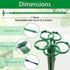 17.9IN 42.3IN 3Pack Extendable Plant Stakes, Length Scalable from to Plant Support Stake, Orchid Sticks with Clips