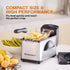 Elite Gourmet EDF2100 Electric Immersion Deep Fryer, 2 Quart / 8.2 Cup, Removable Basket, Adjustable Temperature, Lid