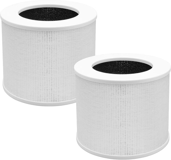 2 Pack Core Mini Filter H13 True HEPA Filters for LEVOIT Core Mini Air Purifier, 3-in-1 HEPA, High-Efficiency Activated