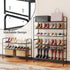 3-Tier Closet 33" SUFAUY Shoe Rack, Metal Wide Shoe Rack Organizer Heavy Duty, Stackable, Black