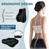 Black Seat Cushion & Lumbar Support Pillow Set for Office Chair, Ergonomic Memory Foam Back Support Pillow & Chair