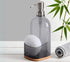 17oz Countertop Clasin Home Kitchen Soap Dispenser with Sponge Holder, Refillable Acrylic Dish Soap Dispenser