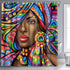 African American Woman Shower Curtain, Waterproof Polyester Bathroom Decor Set with 12 Hooks, 72 x 72 Inches