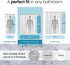 "LiBa Waterproof Plastic Shower Curtain - Premium Non-Toxic PEVA with Rust Proof Grommets, Heavy Duty 72x72 Bathroom