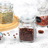 Glass Jars with Airtight Lids, 3.4 oz Small Spice Jars, 12 Pack with Silicone Gasket, Chalkboard Labels