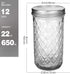 VERONES Wide Mouth Mason Jars, 22oz, 12 Pack with Lids and Bands, Ideal for Jam, Honey, Wedding Favors