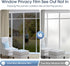 Coavas One Way Privacy Window Film, 17.5 Inch X 6.5 Feet, Reflective Sun Blocking Heat Control Anti UV Non-Adhesive