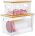 Delamu Acrylic Trash Bag Holder, 2 Pack (XL+S) Stackable Garbage Bag Dispenser,