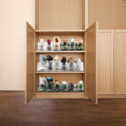 Yes!Fresh Closet 3 4 Pack) Shoe Slot Organizer, Boutique Display Style Shoe Stacker for A Pair of Shoes, Separable Shoe