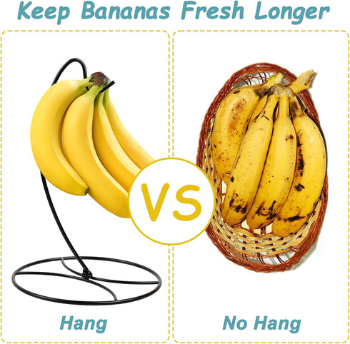 Sankoly 1-Pack Countertop, 15LB Banana Holder Stand, Sturdy Banana Hanger Hook for Kitchen Metal Modern Banana Stand