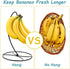 Sankoly 1-Pack Countertop, 15LB Banana Holder Stand, Sturdy Banana Hanger Hook for Kitchen Metal Modern Banana Stand