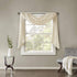 Madison Park Harper Sheer Bedroom Curtain - Modern Contemporary Window Panel for Kitchen, 42" x 144", Cream