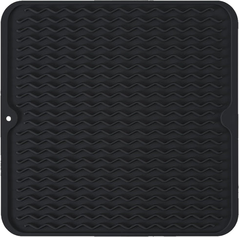 Silicone Dish Drying Mat, Non-Slip Easy Clean Large Heat-resistant Dish Drainer for Kitchen Counter, Sink