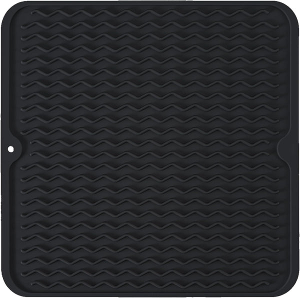 Silicone Dish Drying Mat, Non-Slip Easy Clean Large Heat-resistant Dish Drainer for Kitchen Counter, Sink
