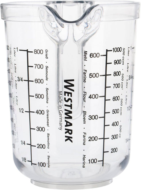 Westmark Germany 'Gerda' Measuring Cup - Clear Multi Measurement Tool for Baking, Cooking
