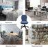 Velvet Stretch Armless Office Chair Covers, Colorful Slipcover for Desk Chairs (Navy)