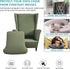 2 CRFATOP Polyester Wing Chair Covers Piece Stretch Wingback Chair Slipcover Solid Wingback Armchair Covers