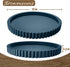 12in Handmade Decorative Tray for Coffee Table Tray Decor, Blue Wooden Decorative Round Tray for Kitchen, Living Room
