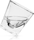 Viski Glacier Whiskey Glass - Double Walled Chilling Glass, 6 Ounces, Clear Glass, Set of 1
