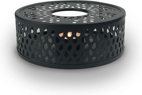 Creano Black Stainless Steel Tea Warmer with Tea Light Holder - Tea Cosy - Stable Not Rattling - Rechaud Suitable