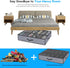 Onlyeasy Large Under Bed Shoe Organizer (12 Pairs x 2) with Metal Zipper, 2 Handles, Breathable, Linen-like Grey