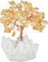 mookaitedecor Citrine Crystal Tree, Bonsai Money Tree with Quartz Cluster Rock Crystal Base for Wealth