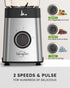 Sangcon Blenders and Food Processor Combo, 40 oz Jar & 17oz Cup with To-Go Lid, Stainless Steel Silver, for Shakes and