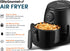 Elite Gourmet EAF-2612DX Personal 2.1Qt Compact Programmable Hot Air Fryer, Oil-Less Healthy Cooker, 1000W, Black