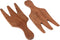 Folkulture Set of 2 Acacia Wood Salad Hands, Salad Tongs for Serving Salad Mixes, Pasta, Fruit (Natural)
