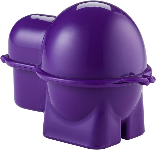 Hutzler Egg To-Go Container with Salt Shaker, Purple