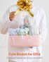 12 8 4.5 Inches, Closet 3 Pack Small Woven Basket, x x Storage Basket for Organizing, Cute Small Rope Shelf Cube
