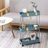3-Tier Melody House Slim Mobile Shelving Unit on Wheels, Slide Out Rolling Bathroom Storage Organizer, Utility Carts