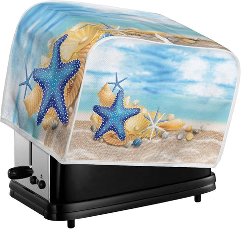 Starfish Toaster Covers, Bread Maker with Top Hook, Dust Cover Compatible with Most 4 Slice Toasters