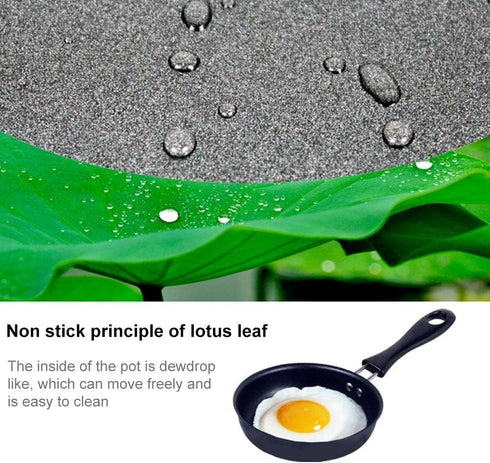 One Egg Frying Pan, Mini Induction Frying Eggs Pan, 4.7" Single Egg Durable Small Pan with Handle Heat Resistant Non Stick Pot, Portable Pan for Stove Gas Induction Hob by Demoyaya