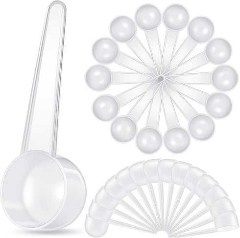 80 Pack Plastic Scoop Tablespoon Measuring Spoons, 20 ml Coffee Scoops for Measuring Coffee, Grains, Spices