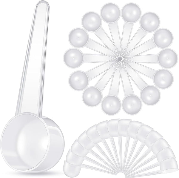 80 Pack Plastic Scoop Tablespoon Measuring Spoons, 20 ml Coffee Scoops for Measuring Coffee, Grains, Spices