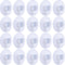 Whaline 20 Packs Clear Suction Cup PVC Plastic Sucker Pads, Heavy Strength for Bathroom