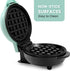 Elite Gourmet EWM013M# Electric Nonstick Mini Waffle Maker with 5-inch cooking surface, Belgian Waffles, Compact Design, Hash Browns, Keto, Snacks, Sandwich, Eggs, Easy to Clean, Mint by Elite Gourmet