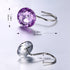 iiEASEST Quality Acrylic Decorative Shower Curtain Hooks Rings, Set of 12 (Purple)