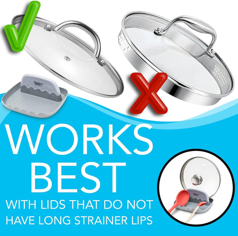 SleepySpoon Spoon Rest for Kitchen Counter, Pot Lid Holder and Spoon Holder, Keeps Countertops Clean