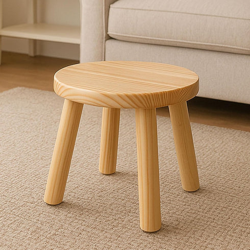 Solid Wood Step Stool for Kids & Adults - Multi-Use Toddler Wooden