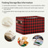 Christmas Red Buffalo Plaid Storage Basket, Fabric Laundry Baskets for Winter Holiday Decorations, 16×12×8 Inches