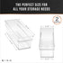 BINO Plastic Storage Bins, Small Shallow, Multipurpose Organizer for Kitchen Pantry, Clear Containers